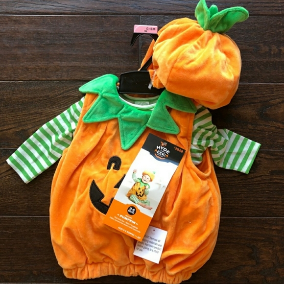NWT Hyde & Eek Boutique Pumpkin Halloween Costume Baby Jack-o-lantern New Cute - Picture 2 of 4